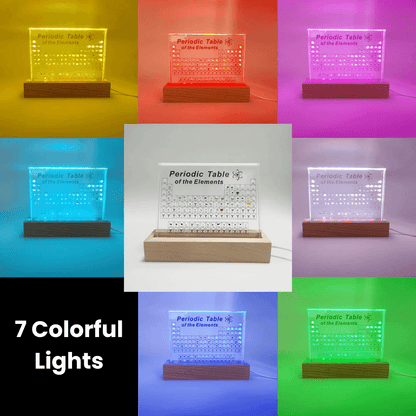 Periodic Table with Elements LED Night Light Table Lamp