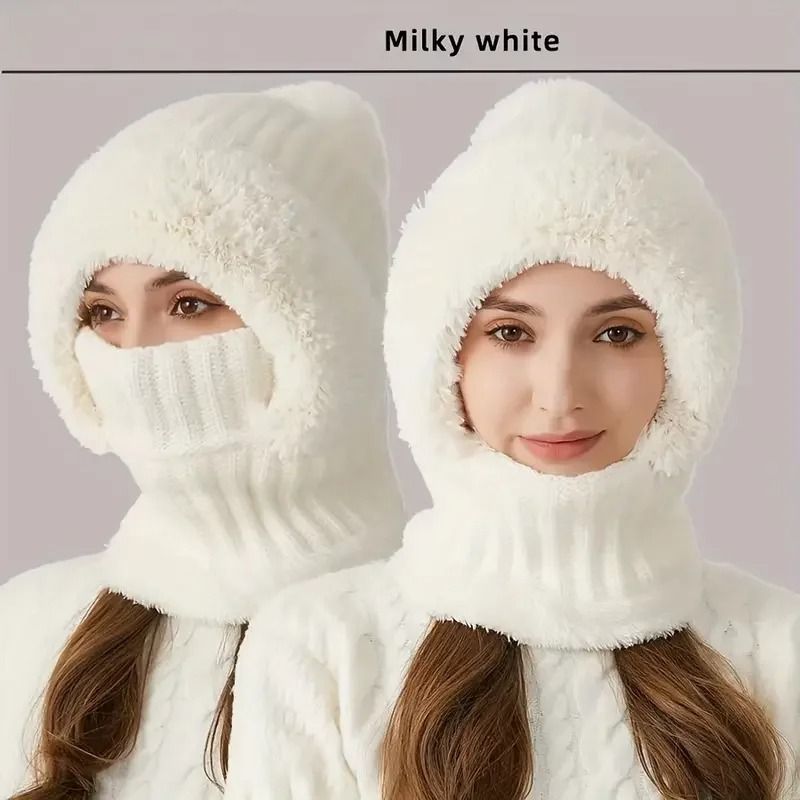 Cozy Fleece-Lined Knitted Hat with Ear Flaps – Windproof & Warm