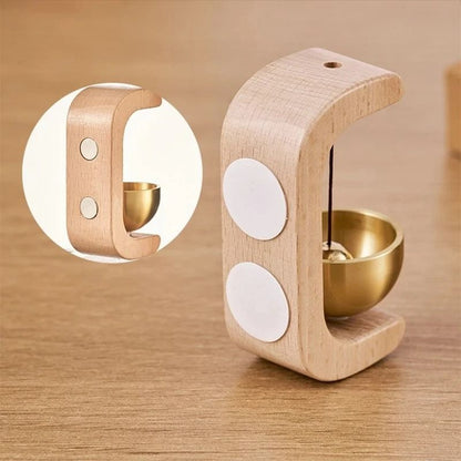 Minimalist Wireless Doorbell with Wooden Wind Chimes