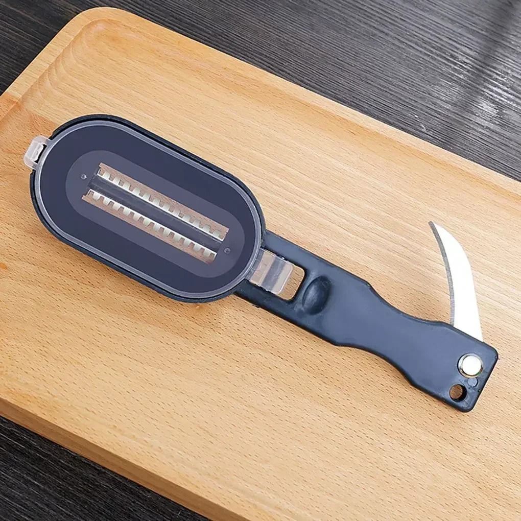 Premium Stainless Steel Fish Scaler & Gutting Tool for Fast Seafood Cleaning