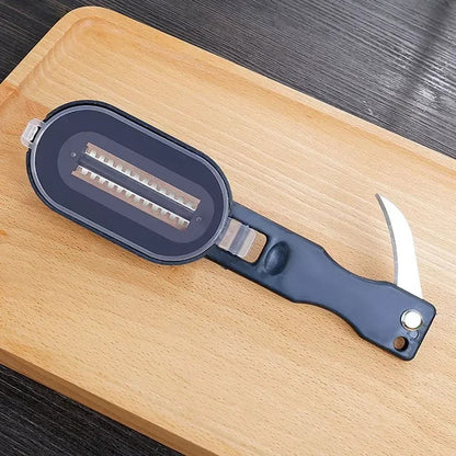 Premium Stainless Steel Fish Scaler & Gutting Tool for Fast Seafood Cleaning