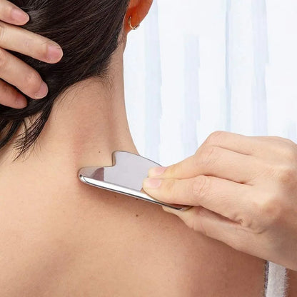 Stainless Steel Gua Sha Facial Massager Tool for Face Neck and Body Care