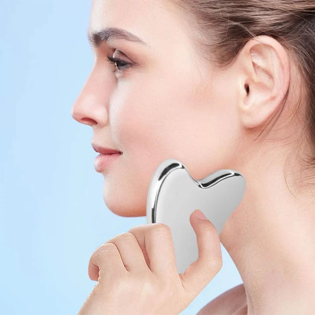 Stainless Steel Gua Sha Facial Massager Tool for Face Neck and Body Care