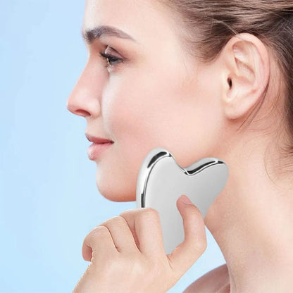 Stainless Steel Gua Sha Facial Massager Tool for Face Neck and Body Care