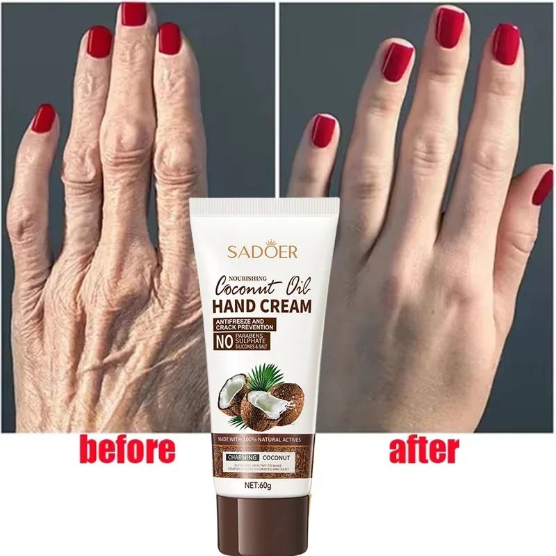 Anti-Wrinkle Hand Cream with Coconut Oil – Moisturizing Skin Care Serum