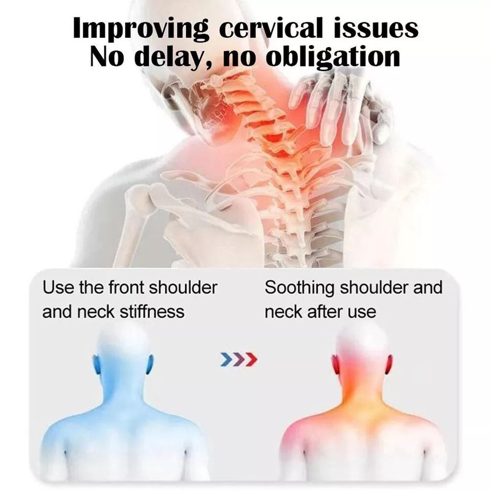 Electric Massager Cervical Pillow Hot Compress Vibration Massage Neck Traction Relax Sleeping Memory