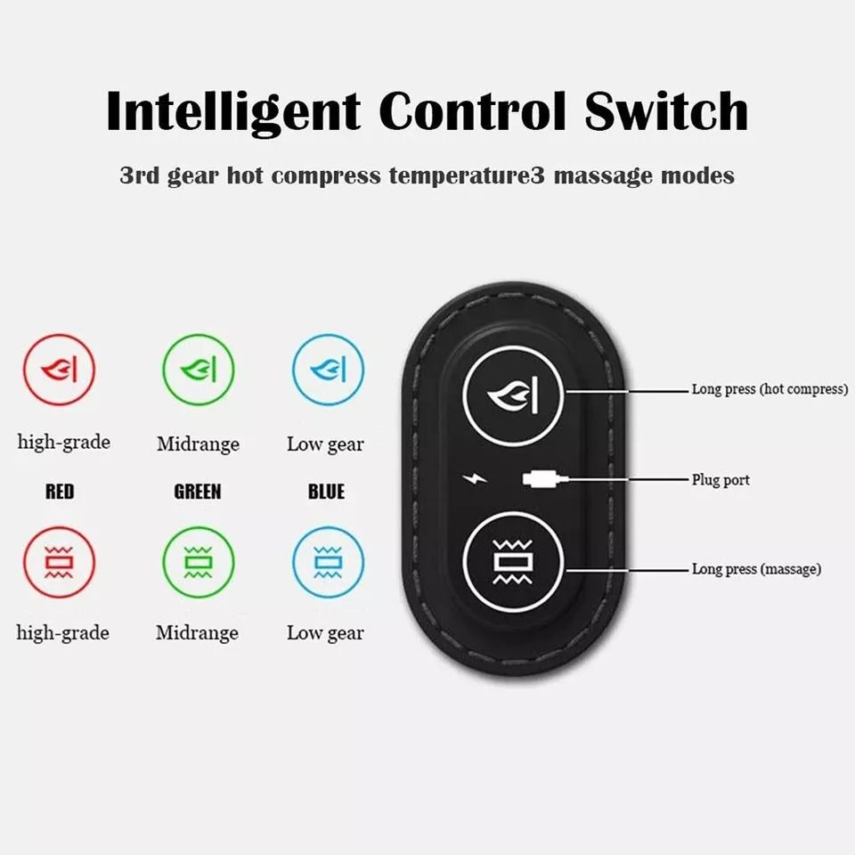 Electric Massager Cervical Pillow Hot Compress Vibration Massage Neck Traction Relax Sleeping Memory