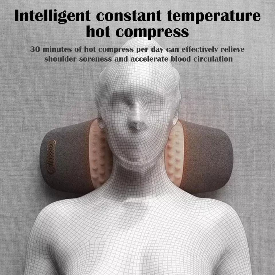 Electric Massager Cervical Pillow Hot Compress Vibration Massage Neck Traction Relax Sleeping Memory