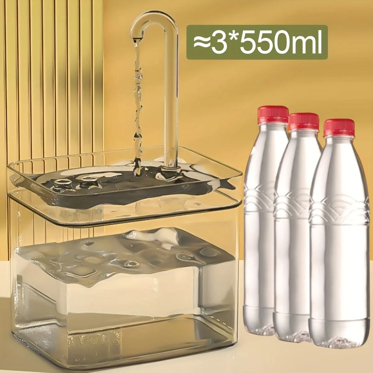 Ultra-Quiet Smart Automatic Cat Water Fountain with 1.5L Capacity and Recirculating Filtration