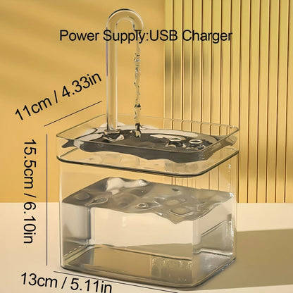 Ultra-Quiet Smart Automatic Cat Water Fountain with 1.5L Capacity and Recirculating Filtration
