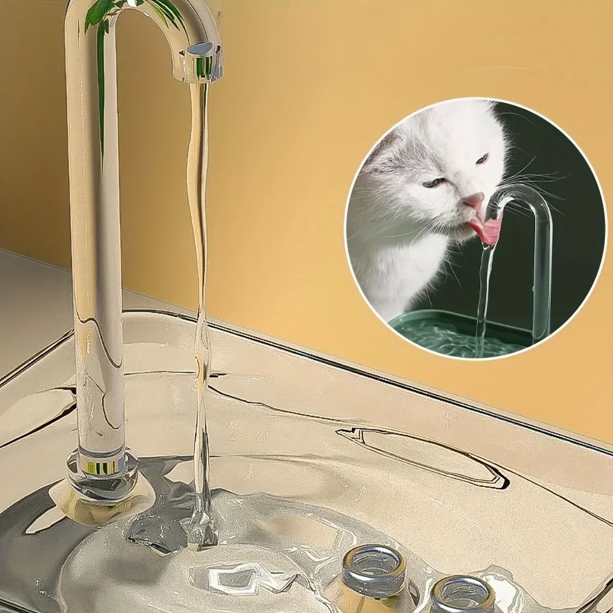 Ultra-Quiet Smart Automatic Cat Water Fountain with 1.5L Capacity and Recirculating Filtration