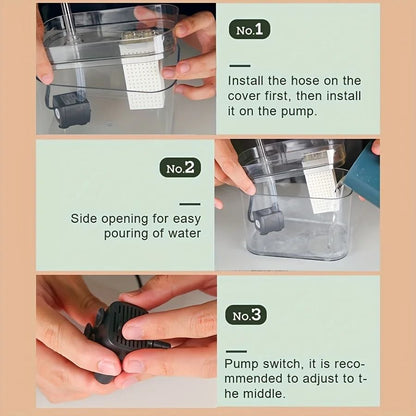 Ultra-Quiet Smart Automatic Cat Water Fountain with 1.5L Capacity and Recirculating Filtration