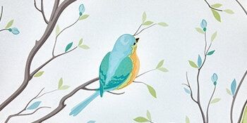 Opaque Privacy Window Film with Static Cling, Decorative Bird Decals & Frosted Glass Stickers for Home