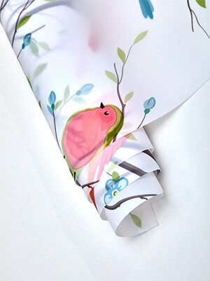 Opaque Privacy Window Film with Static Cling, Decorative Bird Decals & Frosted Glass Stickers for Home