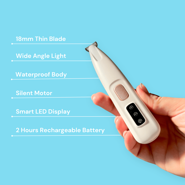 Pet Groomer with LED Light, Cordless Nail Grinder Shaver for Safe Paw Trimming & Grooming, Gift for Pet Lovers