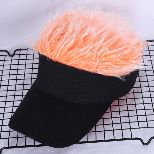 Adjustable Sun Visor for Men & Women, Stylish Baseball Cap with Spiked Fake Hair for Casual Sun Protection