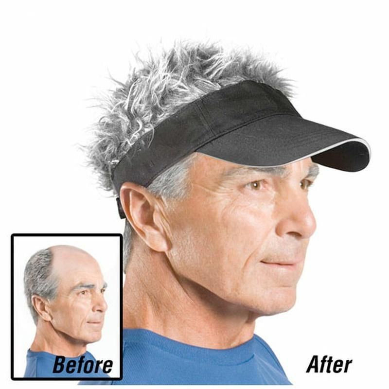 Adjustable Sun Visor for Men & Women, Stylish Baseball Cap with Spiked Fake Hair for Casual Sun Protection