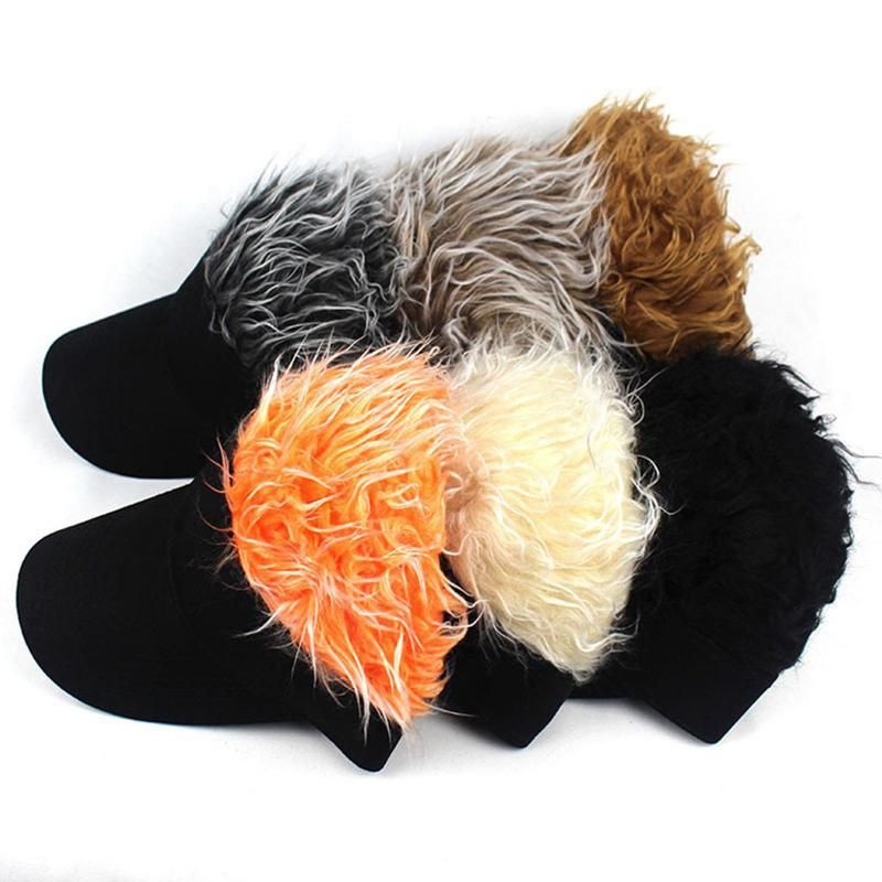 Adjustable Sun Visor for Men & Women, Stylish Baseball Cap with Spiked Fake Hair for Casual Sun Protection