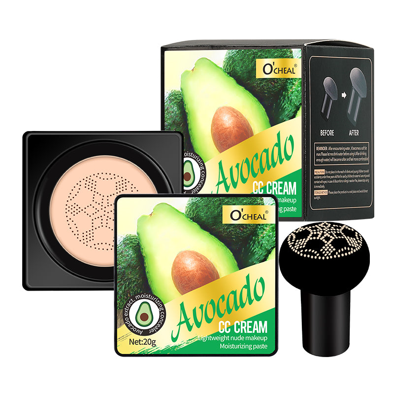 Mushroom Head BB Cream Foundation, Long-Lasting Concealer Cushion for Flawless Face Makeup