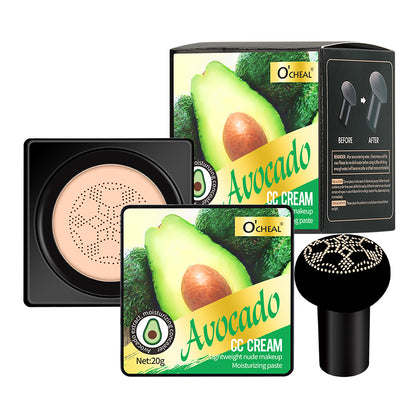 Mushroom Head BB Cream Foundation, Long-Lasting Concealer Cushion for Flawless Face Makeup
