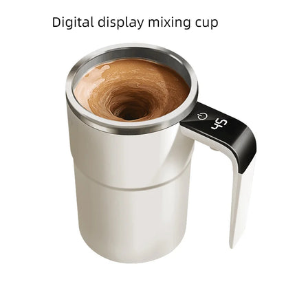 Electric Coffee Self Mixing Mug Rechargeable, Waterproof, BPA-Free Automatic Stirring Cup for Coffee, Tea, and More