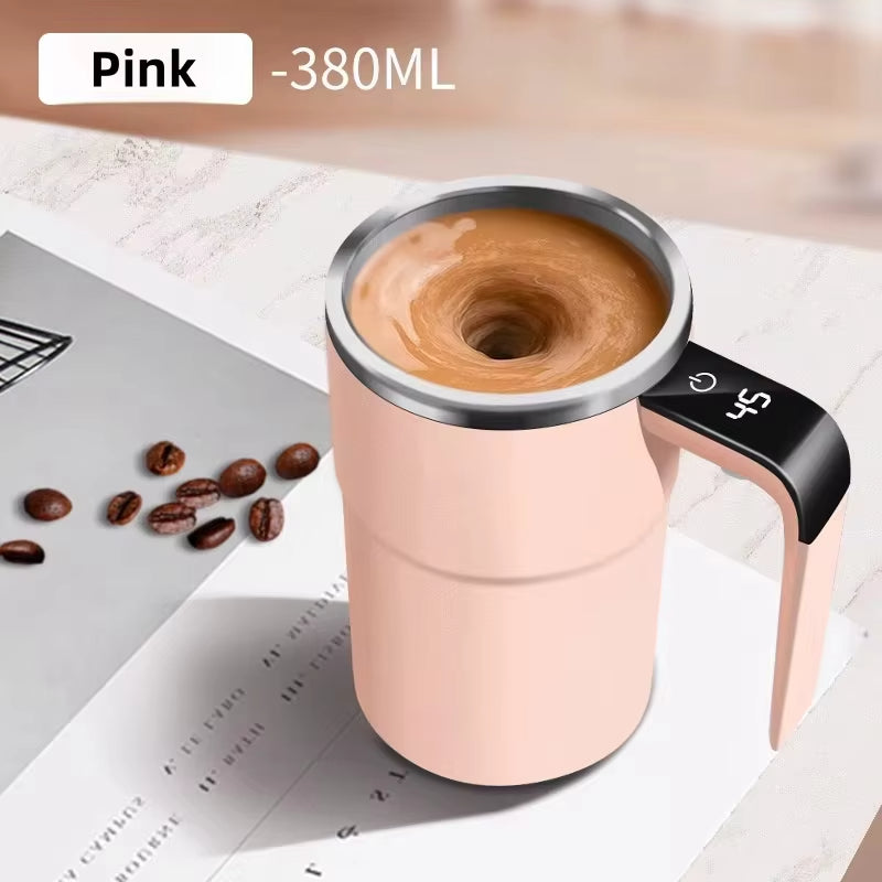 Electric Coffee Self Mixing Mug Rechargeable, Waterproof, BPA-Free Automatic Stirring Cup for Coffee, Tea, and More