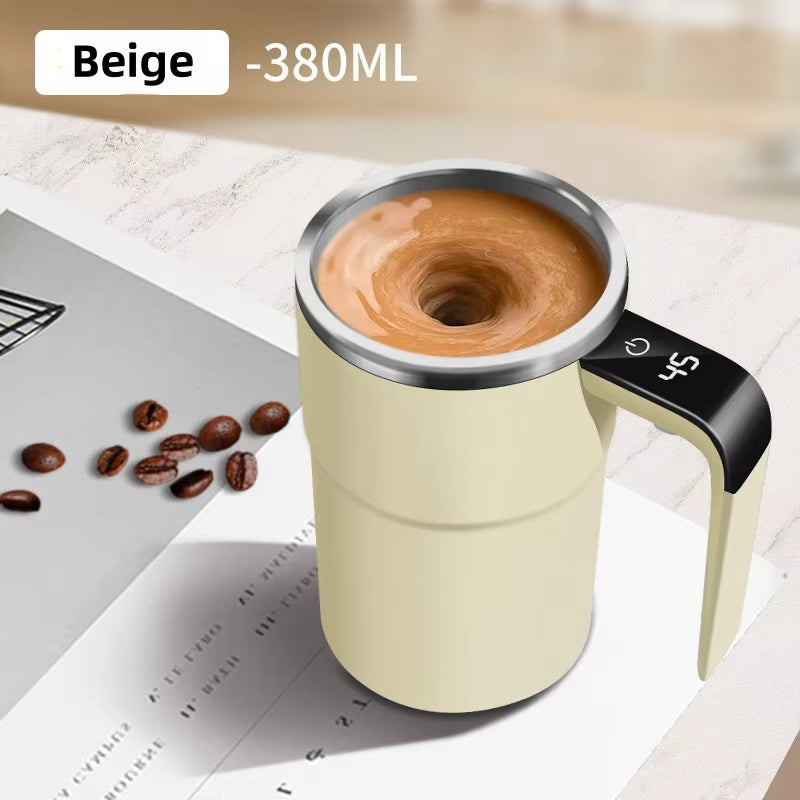 Electric Coffee Self Mixing Mug Rechargeable, Waterproof, BPA-Free Automatic Stirring Cup for Coffee, Tea, and More
