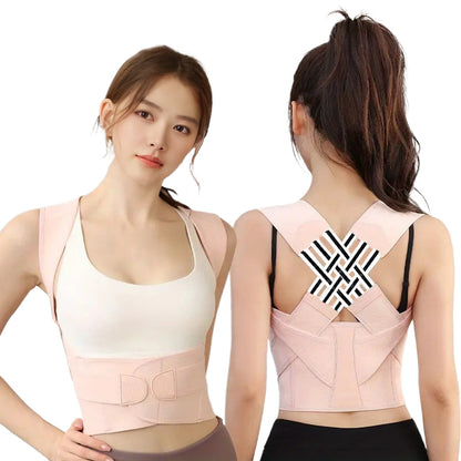 Posture Corrector for Women & Men, Adjustable Shoulder Brace for Upper/Middle Back Pain Relief & Spine Alignment