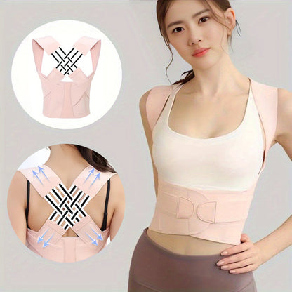 Posture Corrector for Women & Men, Adjustable Shoulder Brace for Upper/Middle Back Pain Relief & Spine Alignment