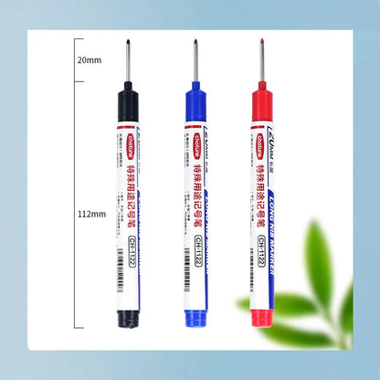 Deep Hole Long Nib Head Markers, Waterproof Multi-Purpose Pen for Metal, Wood & Glass