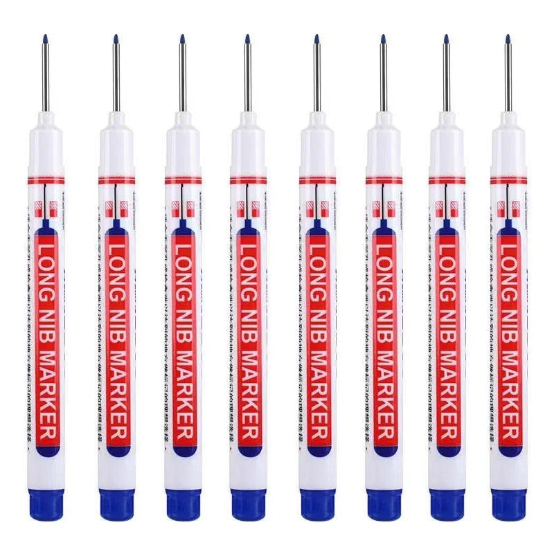 Deep Hole Long Nib Head Markers, Waterproof Multi-Purpose Pen for Metal, Wood & Glass
