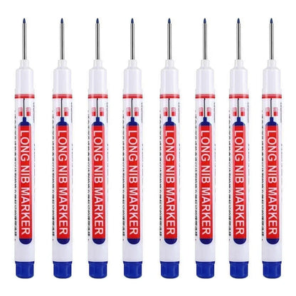 Deep Hole Long Nib Head Markers, Waterproof Multi-Purpose Pen for Metal, Wood & Glass
