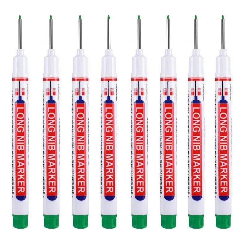 Deep Hole Long Nib Head Markers, Waterproof Multi-Purpose Pen for Metal, Wood & Glass