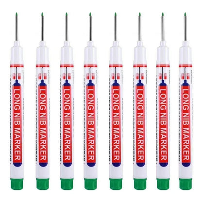 Deep Hole Long Nib Head Markers, Waterproof Multi-Purpose Pen for Metal, Wood & Glass