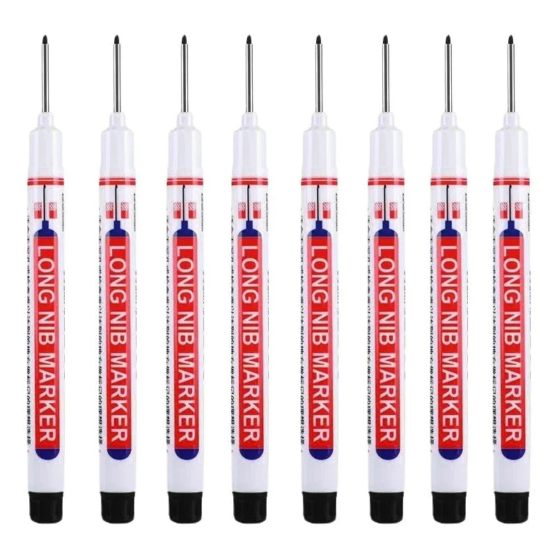 Deep Hole Long Nib Head Markers, Waterproof Multi-Purpose Pen for Metal, Wood & Glass