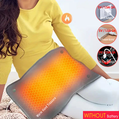 Quick Heating Warming Pad with Adjustable Temperature and USB Power Supply