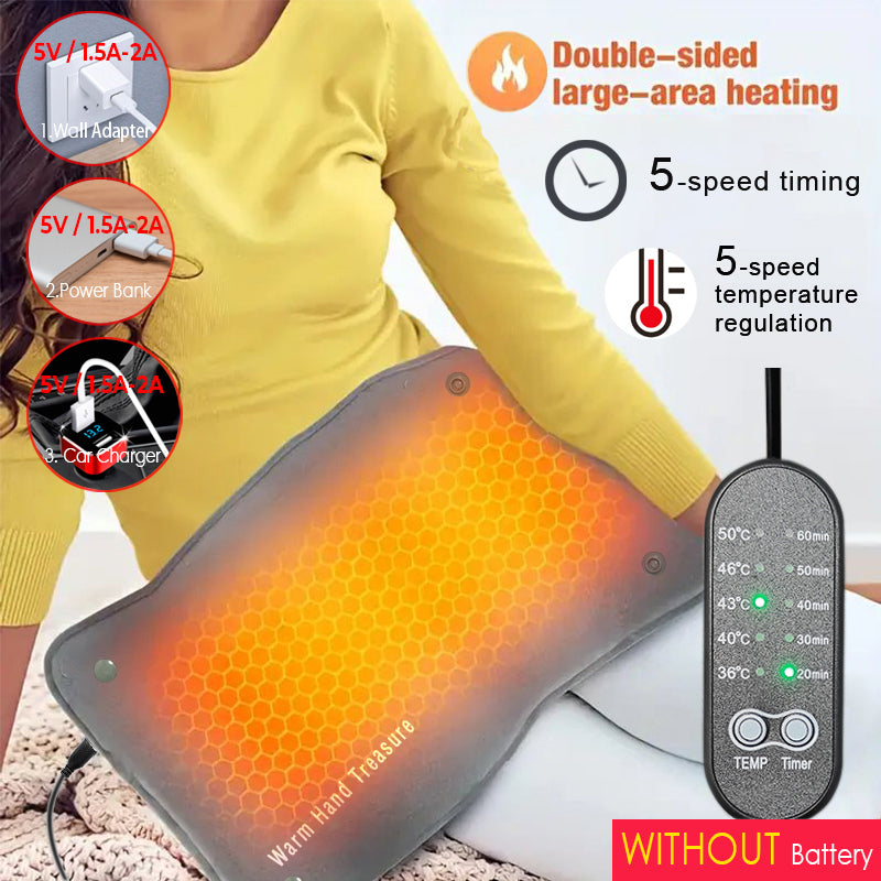 Quick Heating Warming Pad with Adjustable Temperature and USB Power Supply