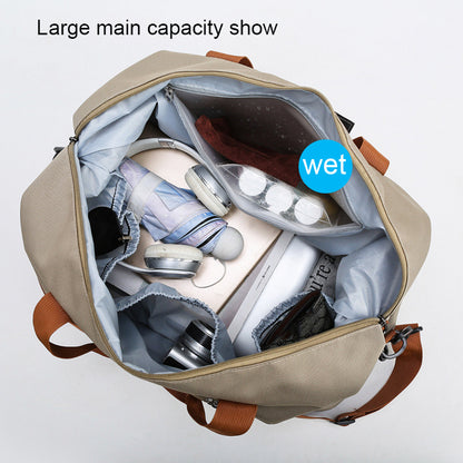 Portable Fitness Duffle Bag, Carry-On Luggage for Gym, Travel & Work | Trolley Strap , Shoe Compartment