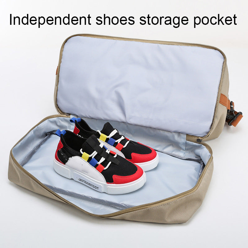 Portable Fitness Duffle Bag, Carry-On Luggage for Gym, Travel & Work | Trolley Strap , Shoe Compartment