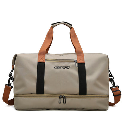Portable Fitness Duffle Bag, Carry-On Luggage for Gym, Travel & Work | Trolley Strap , Shoe Compartment