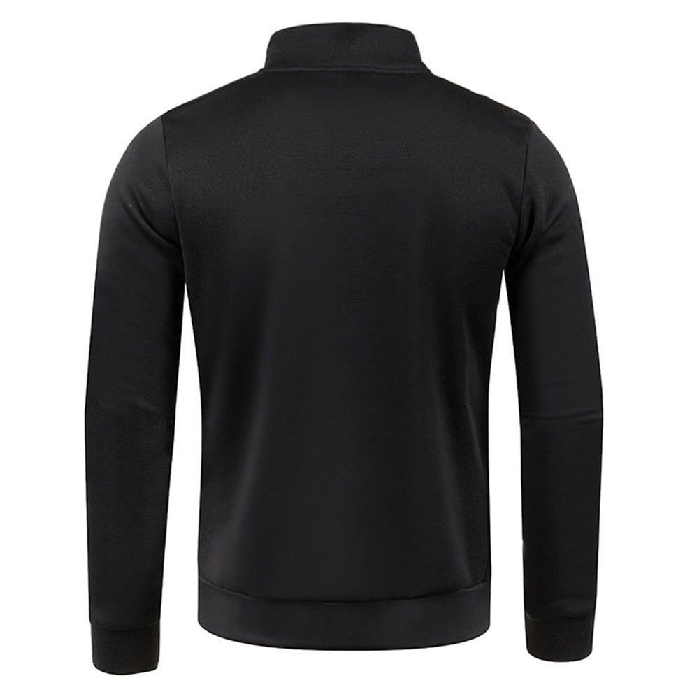 Sweatshirt for Men Fleece Lined Pullover with V Neck & Windproof Design
