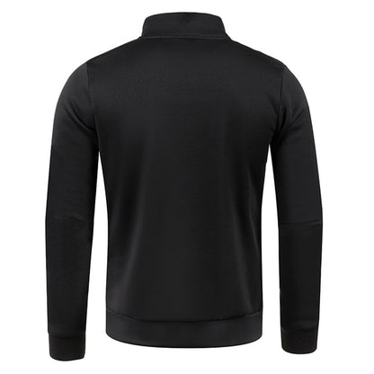 Sweatshirt for Men Fleece Lined Pullover with V Neck & Windproof Design