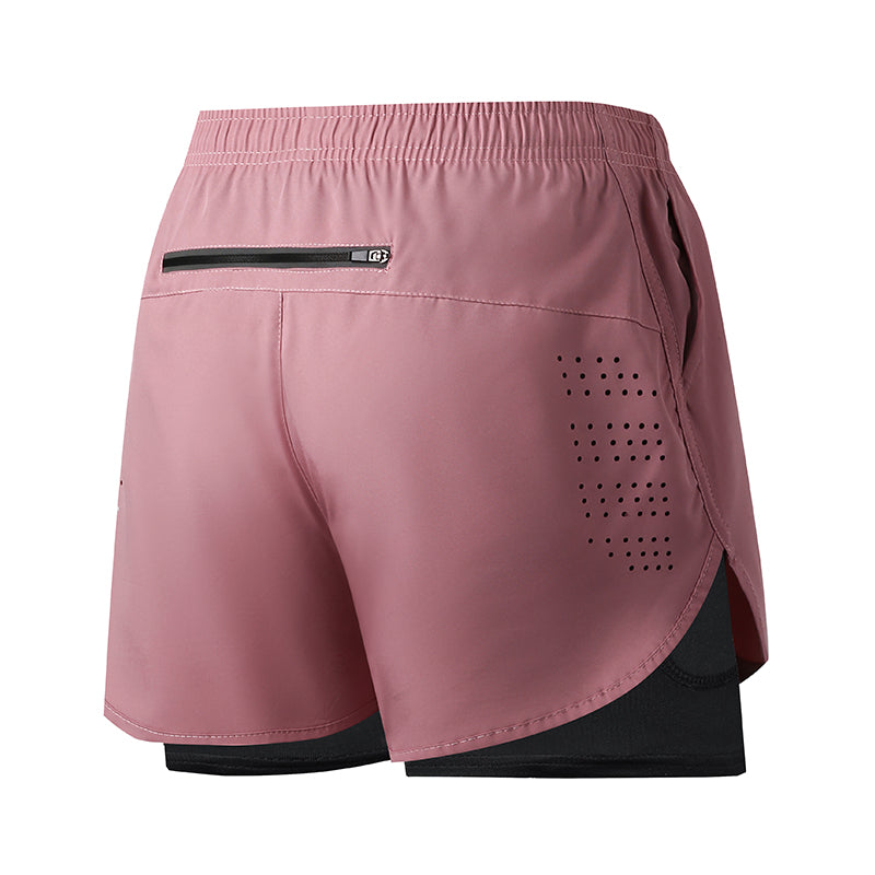 Men Running Shorts Quick-Drying Fitness Shorts Double Layer Workout Pants for Training & Bodybuilding