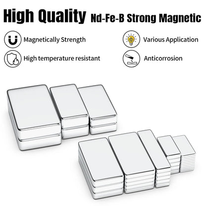 Powerful Square Neodymium Magnets, High-Strength Refrigerator Stickers & DIY Magnets