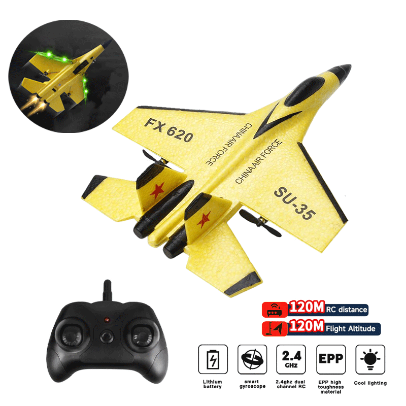 RC Plane 2.4G Remote Control Fighter Jet High Speed Flying Toy