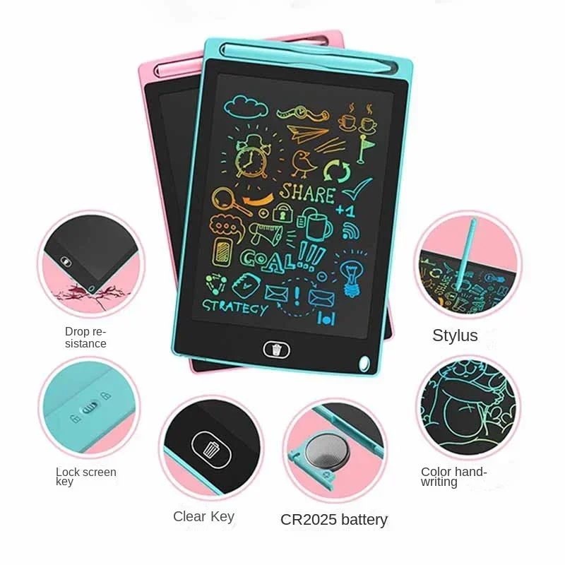 LCD Writing Tablet Drawing Board, Kids Graffiti Sketchpad Toy, Handwriting Blackboard for Creative Play & Learning