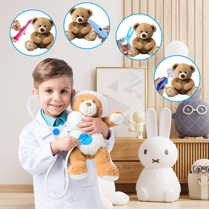 Kids Doctor Play Set Medical Toy Box with Stethoscope & Nurse Role Play Kit