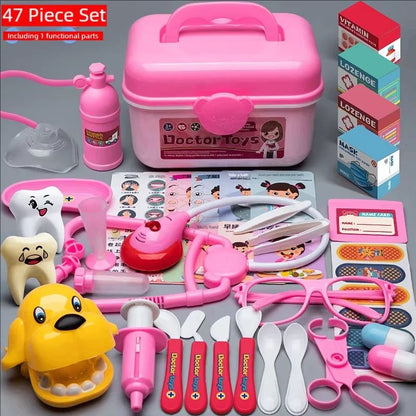 Kids Doctor Play Set Medical Toy Box with Stethoscope & Nurse Role Play Kit