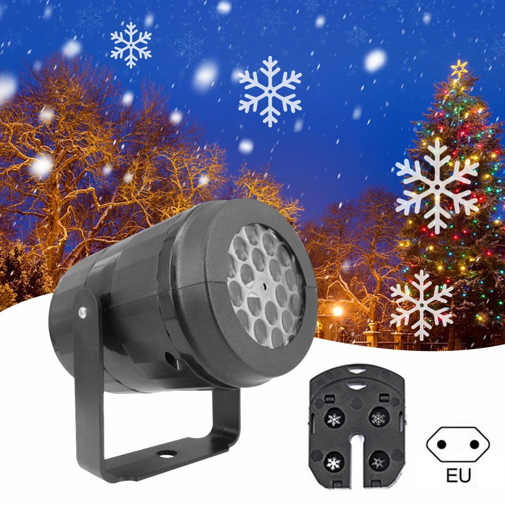 Christmas Laser Projector Light with Snowflake Effects, Waterproof, Rotating LED Stage Lights for Festive Decoration