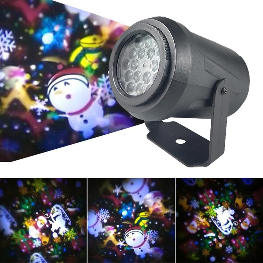 Christmas Laser Projector Light with Snowflake Effects, Waterproof, Rotating LED Stage Lights for Festive Decoration